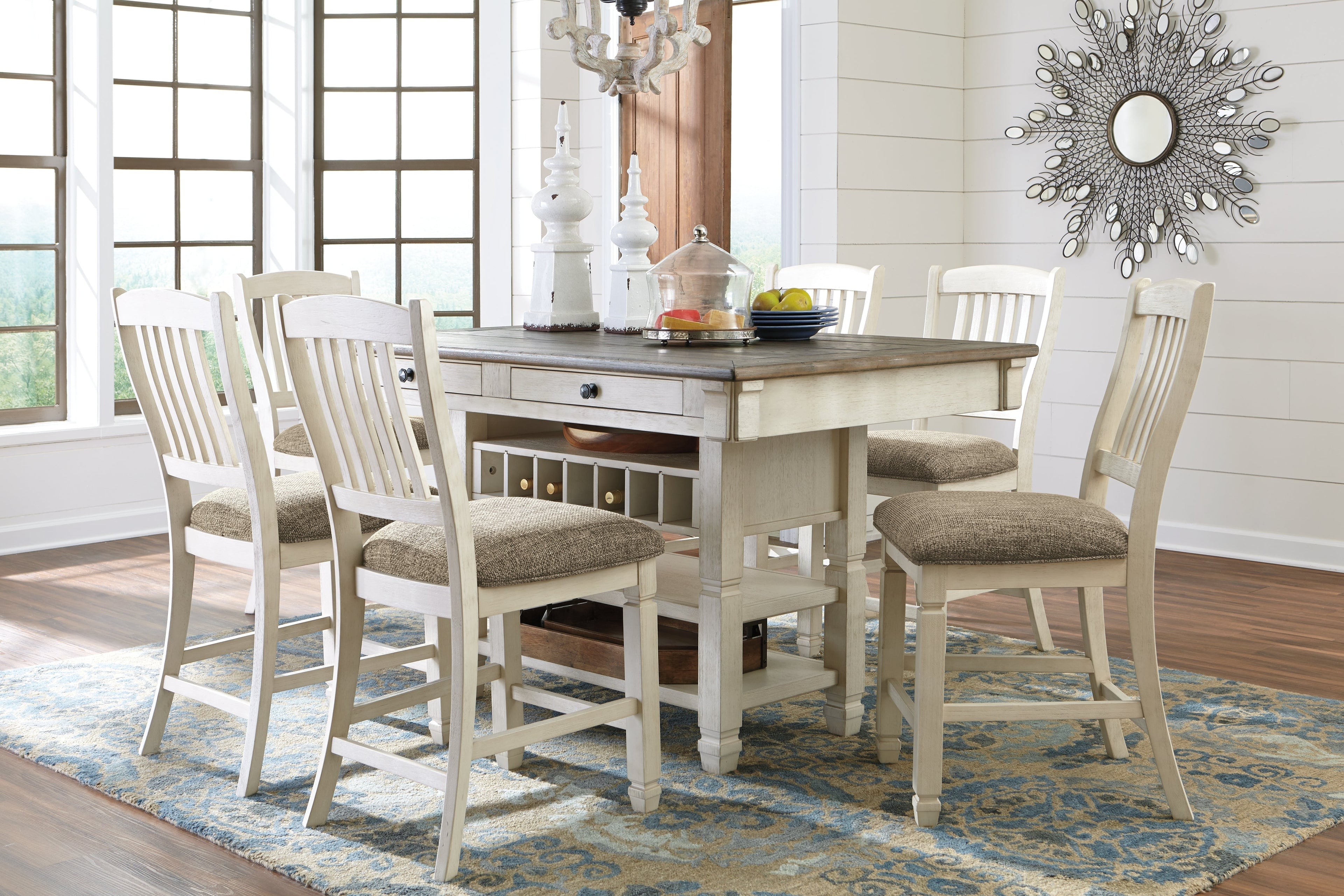 Bolanburg Counter Height Dining Table w/ Wine Rack