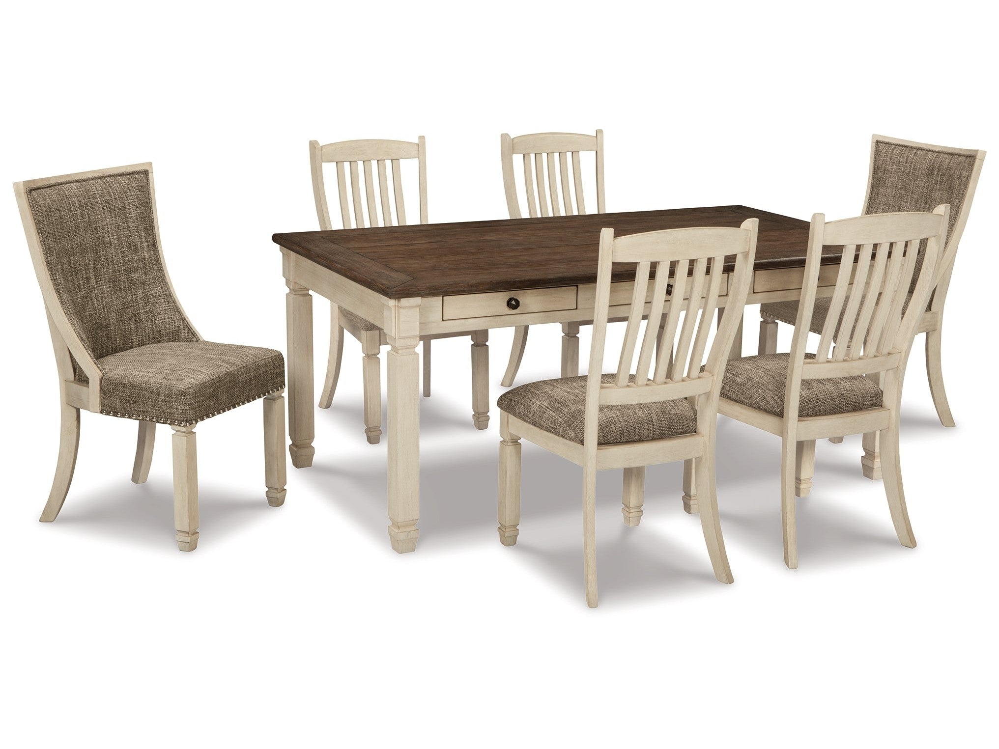 Bolanburg Two-Tone Dining Table, 4 Chairs and 2 Side Chairs