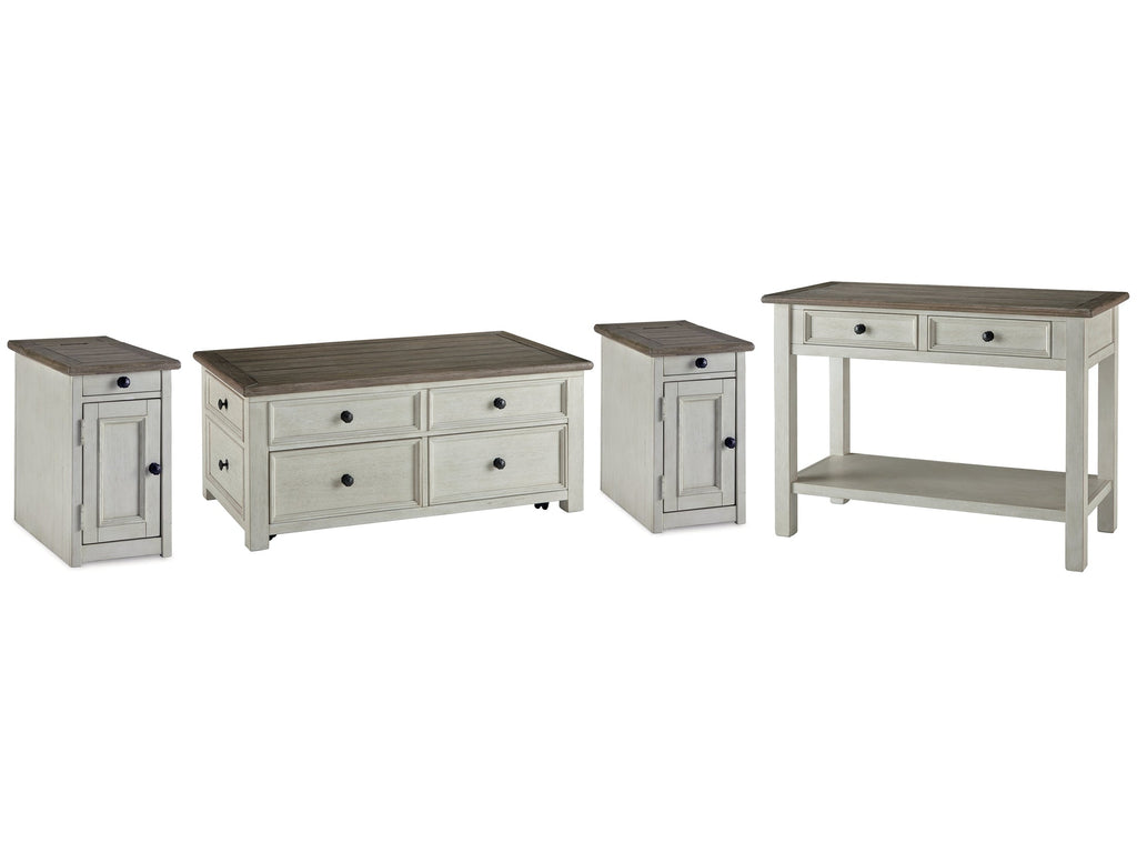 Bolanburg Coffee Table and 2 Chairside End Tables, Two-Tone