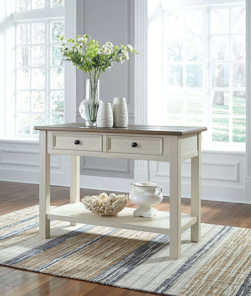 Bolanburg Coffee Table and 2 Chairside End Tables, Two-Tone