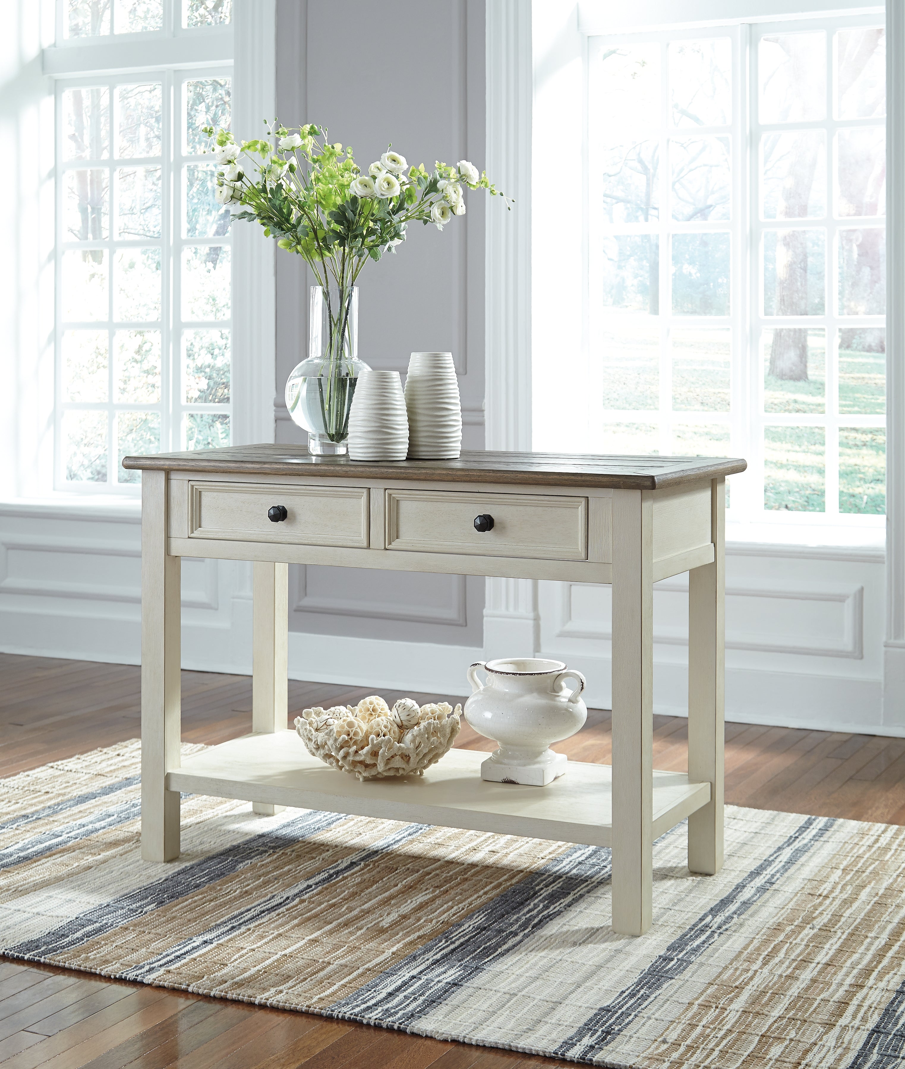 Bolanburg Coffee Table and 2 Chairside End Tables, Two-Tone