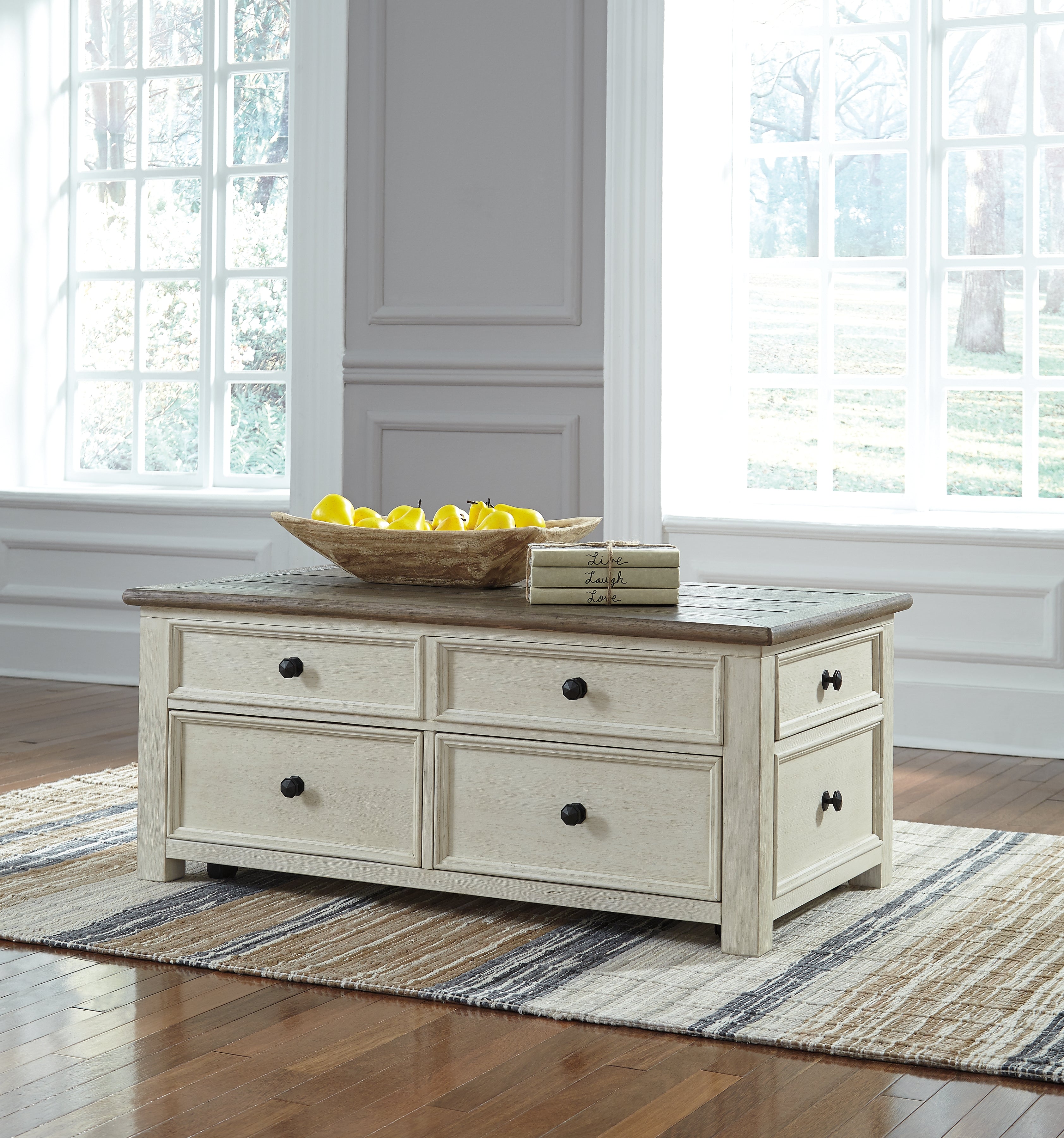 Bolanburg Coffee Table and 2 Chairside End Tables, Two-Tone