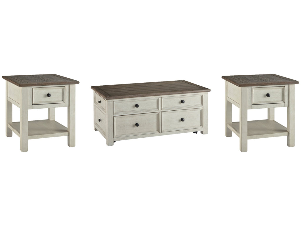 Bolanburg Two-tone Coffee Table and 2 End Tables