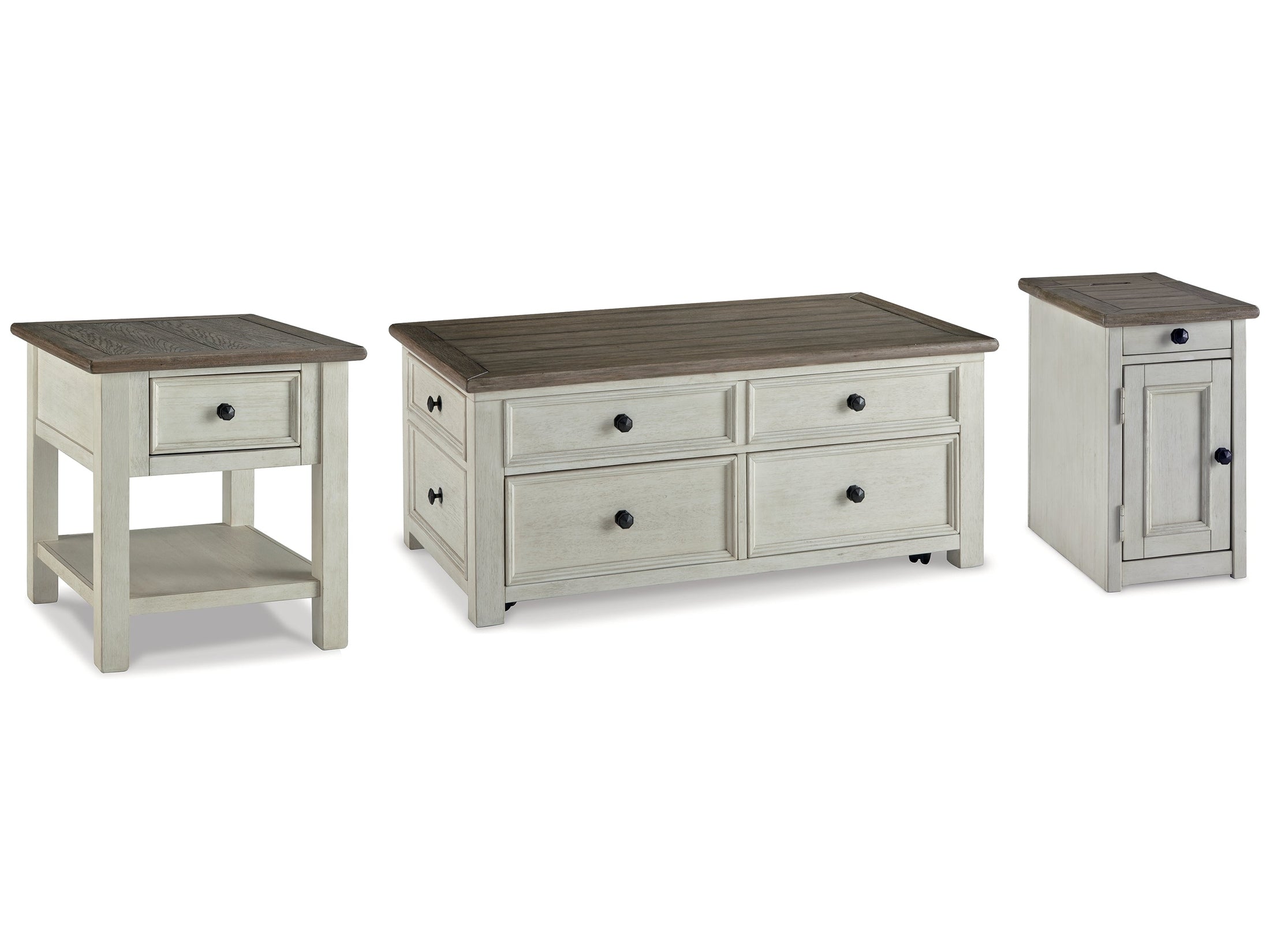 Bolanburg Two-tone Coffee Table w/End Table & Chairside End Table