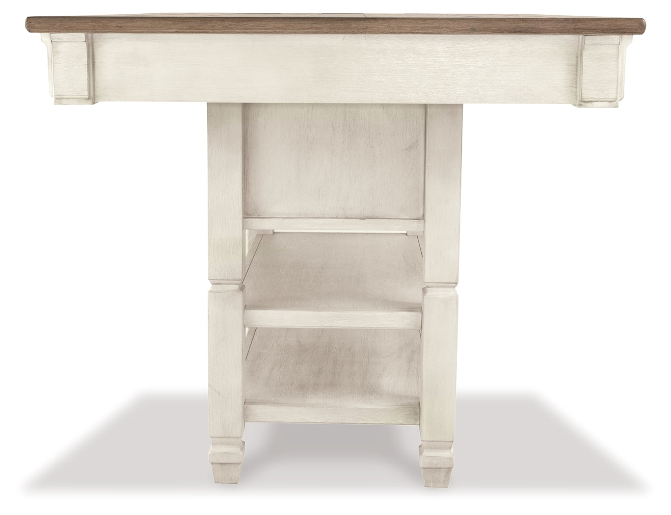 Bolanburg Counter Height Dining Table, 4 Stools, Bench and 2 Display Cabinets, Two-Tone