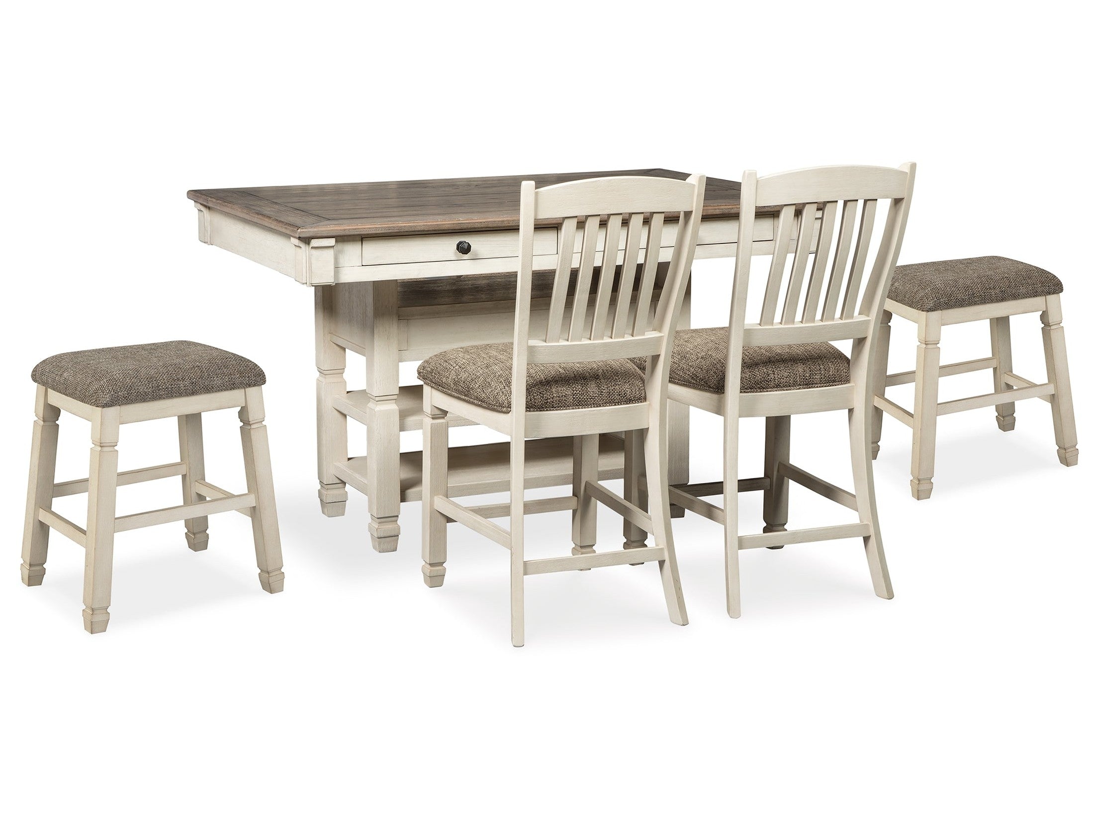 Bolanburg Two-tone Counter Height Dining Table and 4 Barstools