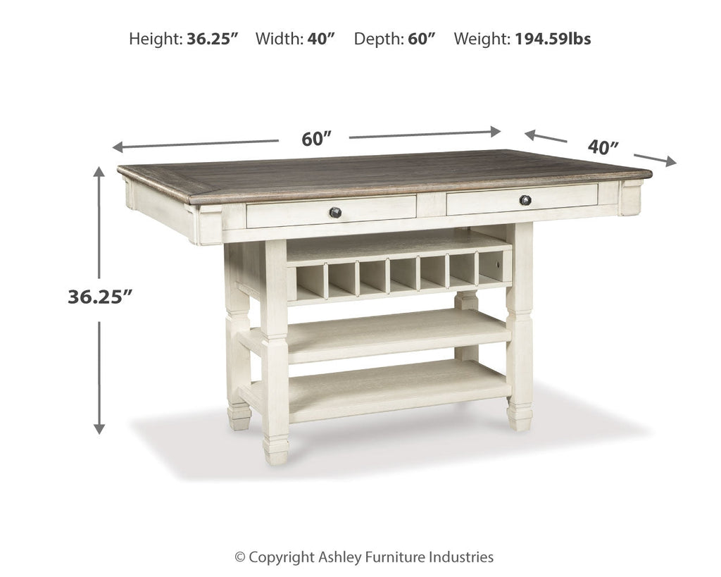 Bolanburg Two-tone Counter Height Dining Table and 4 Barstools