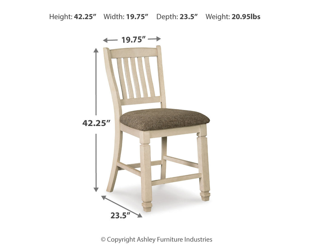 Bolanburg Two-tone Counter Height Dining Table and 4 Barstools