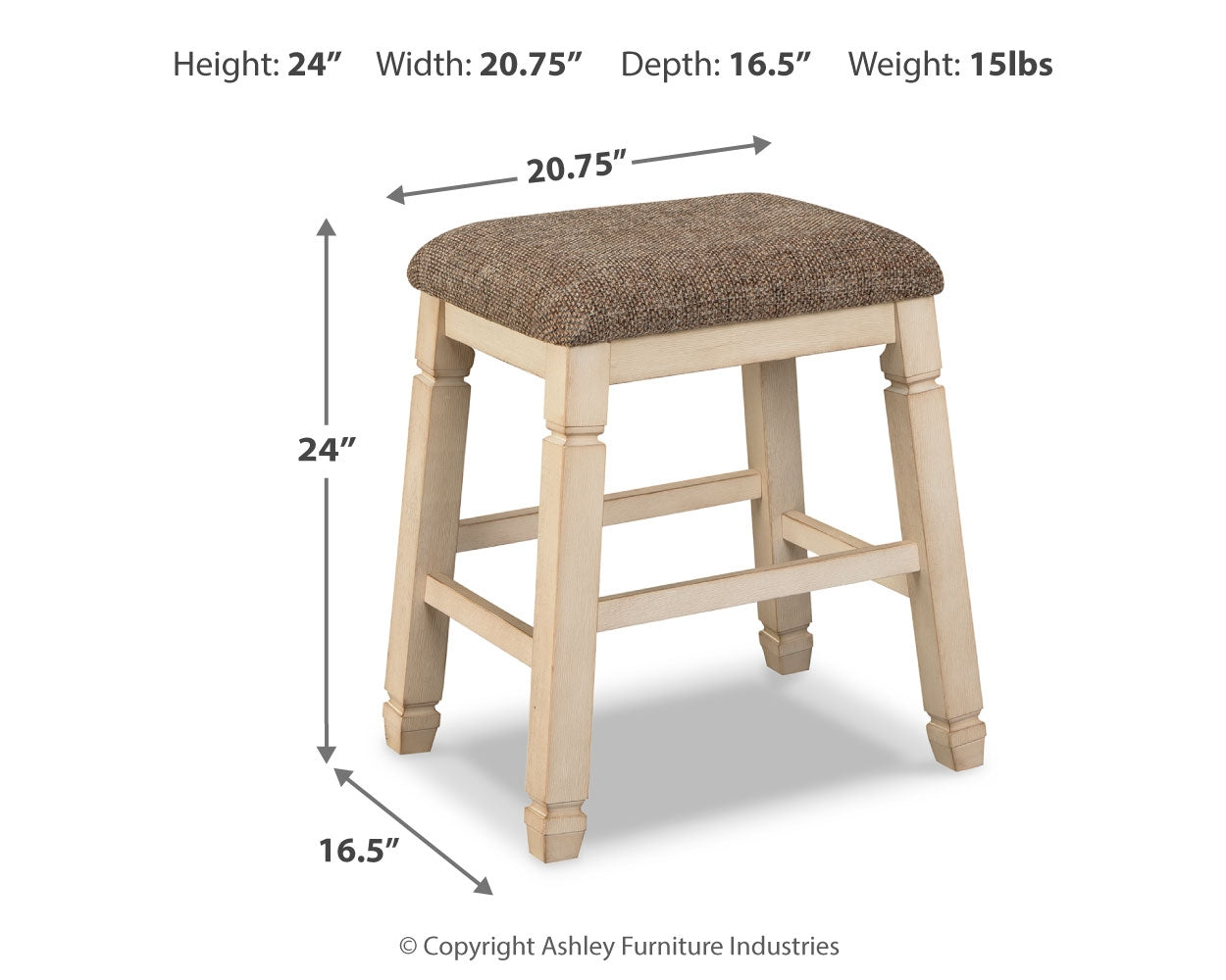 Bolanburg Two-tone Counter Height Dining Table and 4 Barstools