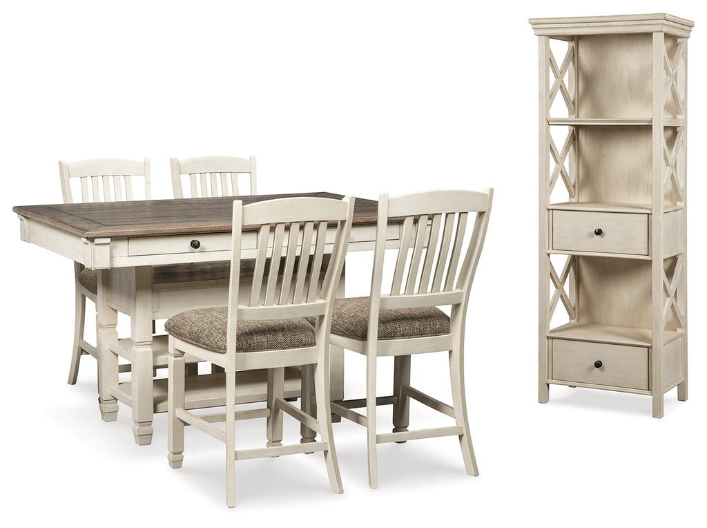 Bolanburg Counter Height Dining Table and 4 Barstools, Two-Tone