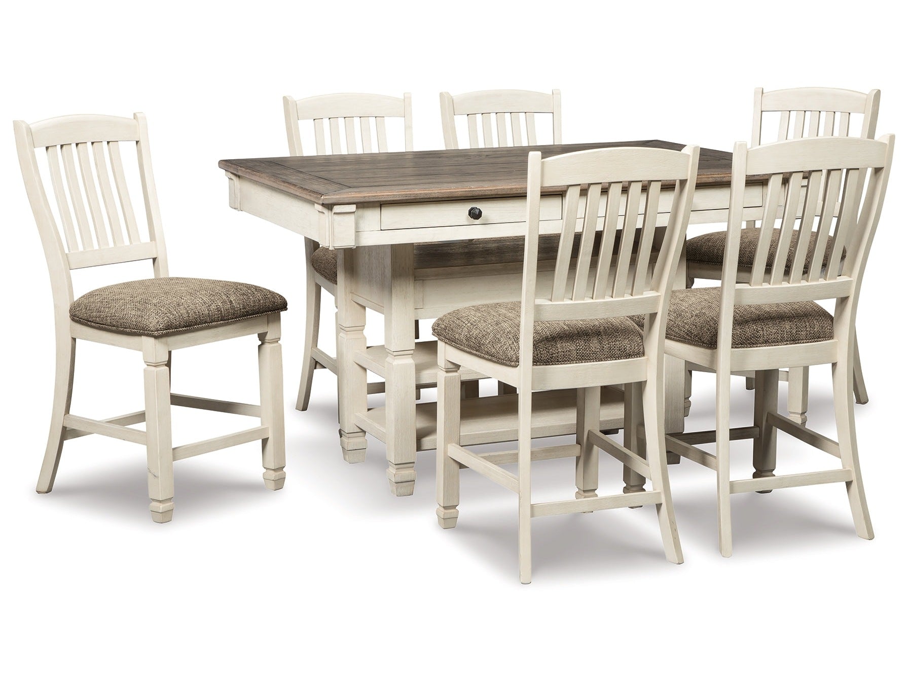 Bolanburg Two-tone Counter Height Dining Table w/6 Barstools