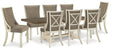 Bolanburg Two-tone Dining Extension Table and 8 Chairs