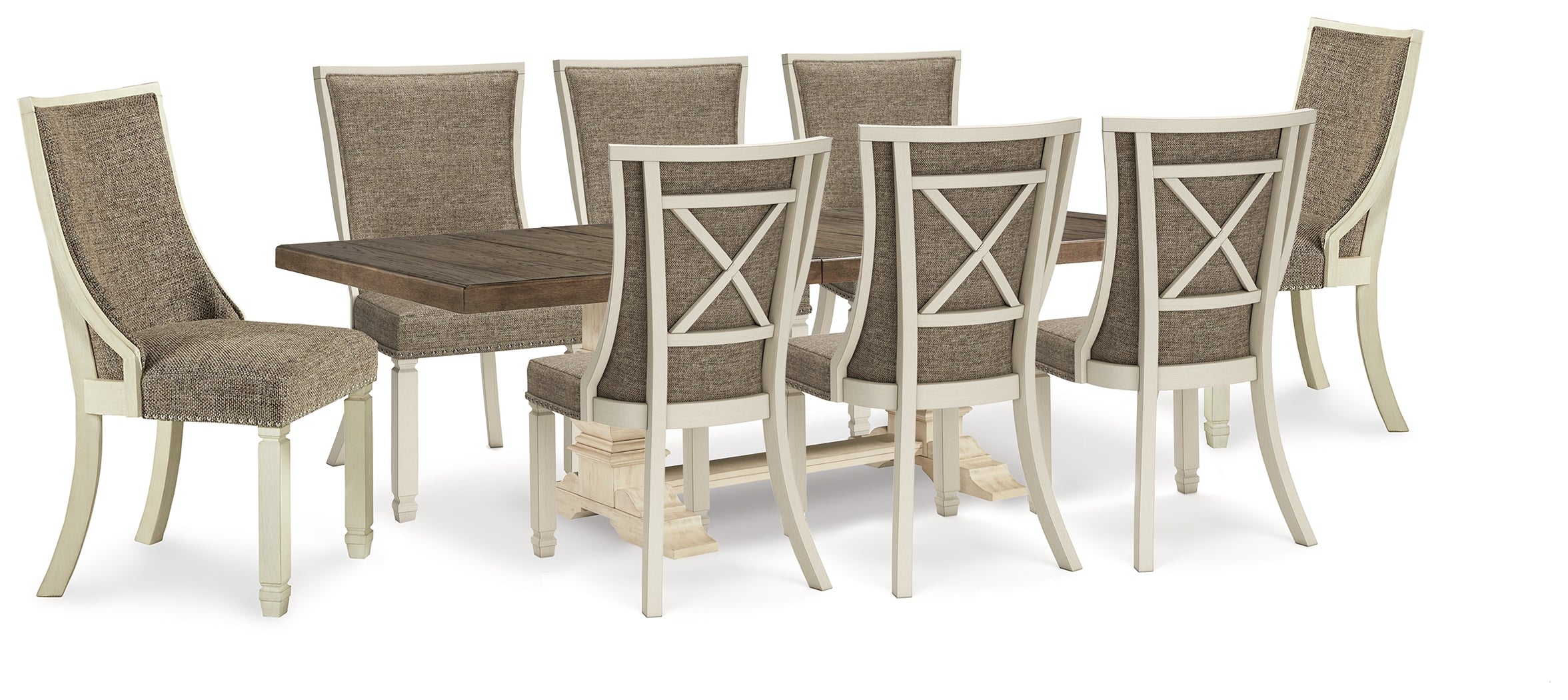 Bolanburg Two-tone Dining Extension Table and 8 Chairs