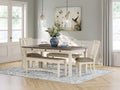 Bolanburg Two-tone Dining Table with 2 Chairs and 2 Benches
