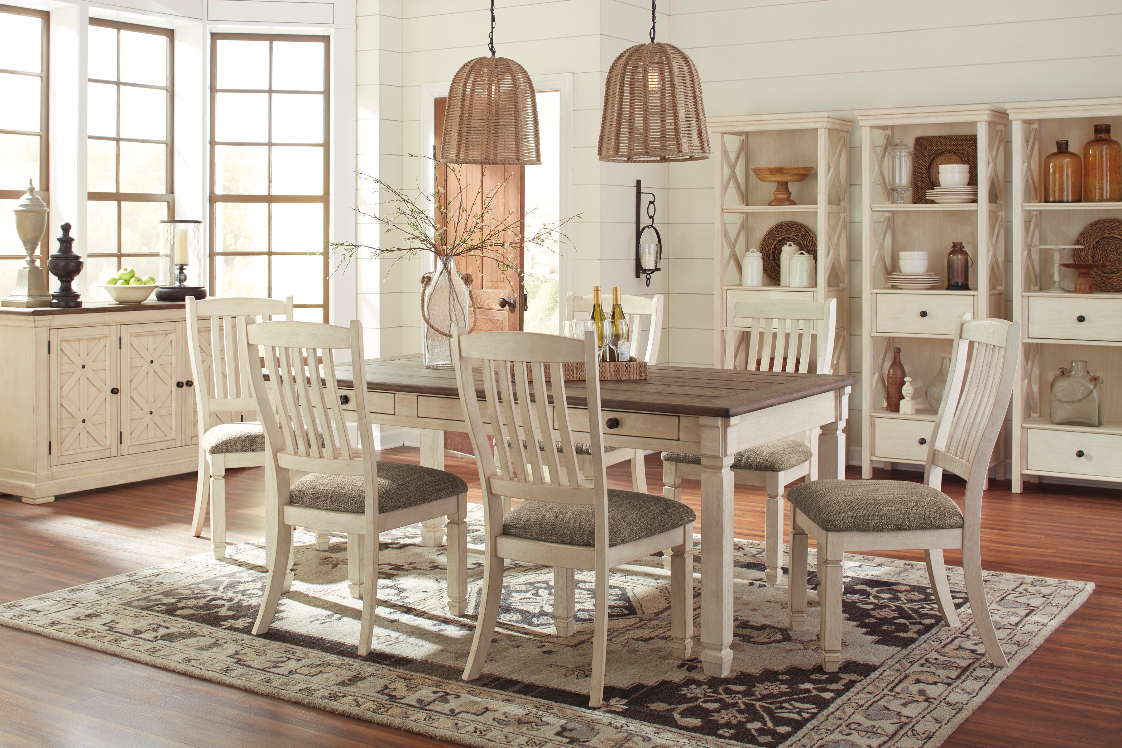 Bolanburg Two-tone Dining Table with 4 Chairs