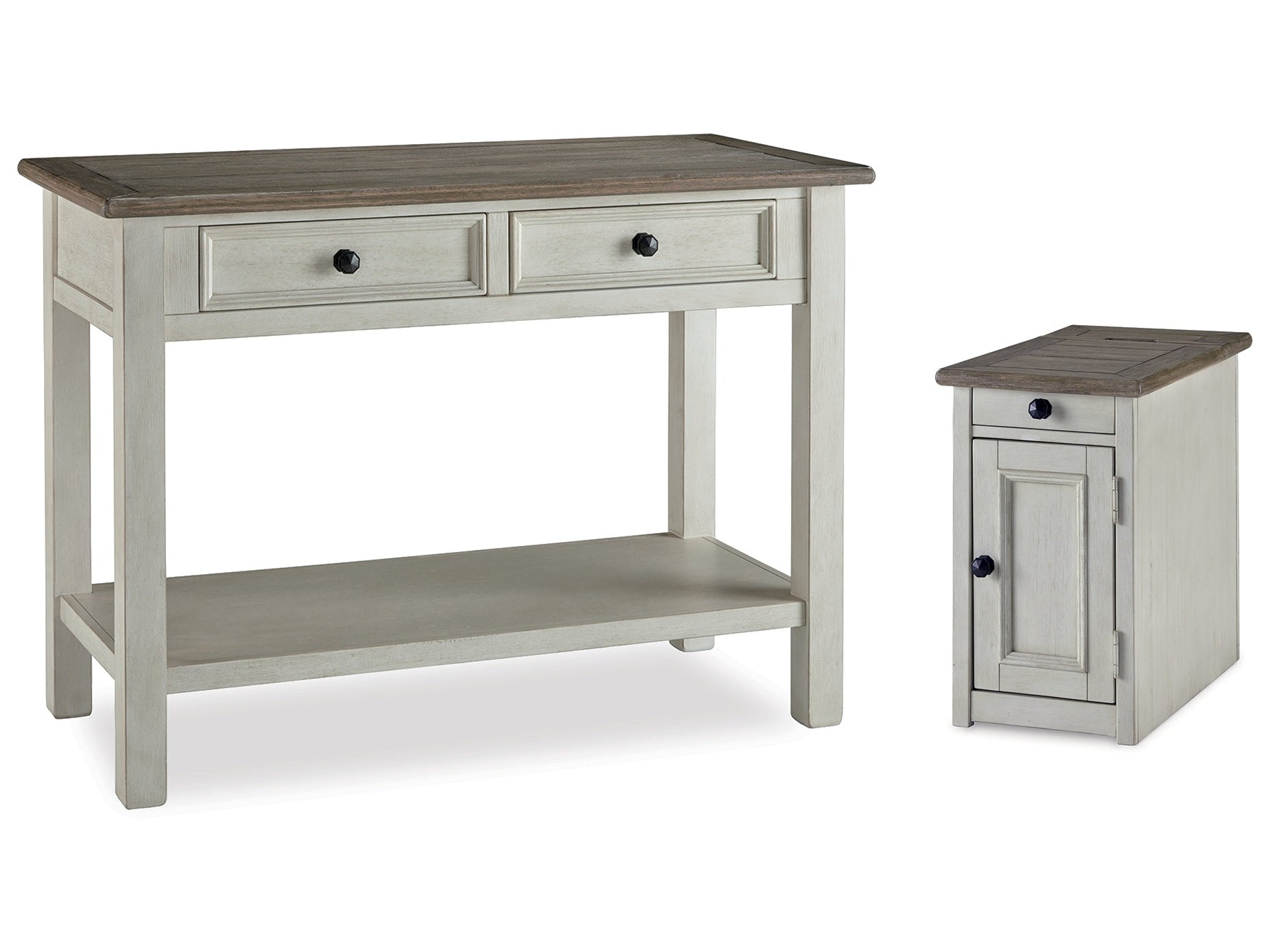 Bolanburg Two-tone Sofa Table and Chair Side End Table
