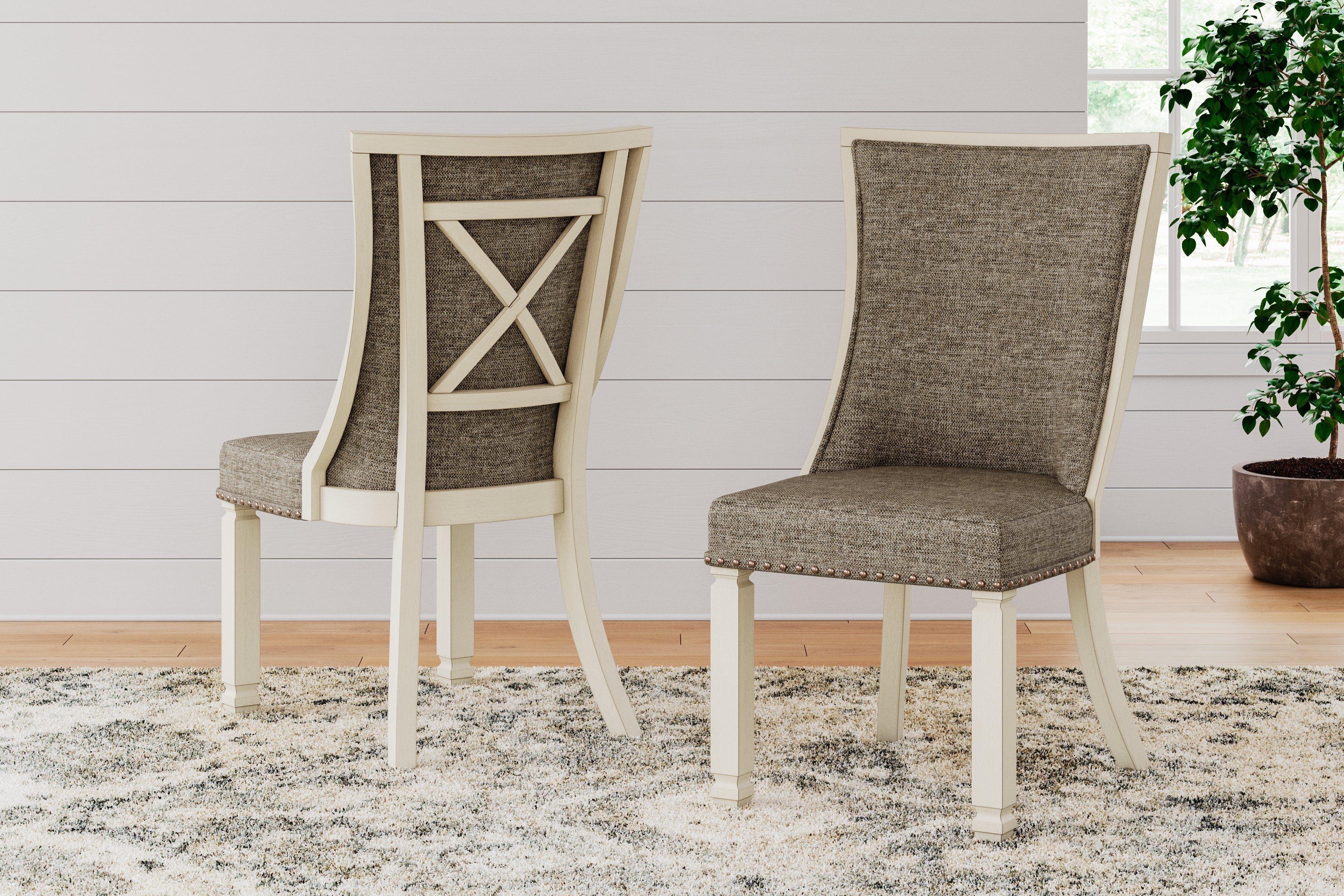 Bolanburg White Dining Table, 6 Chairs and Bench