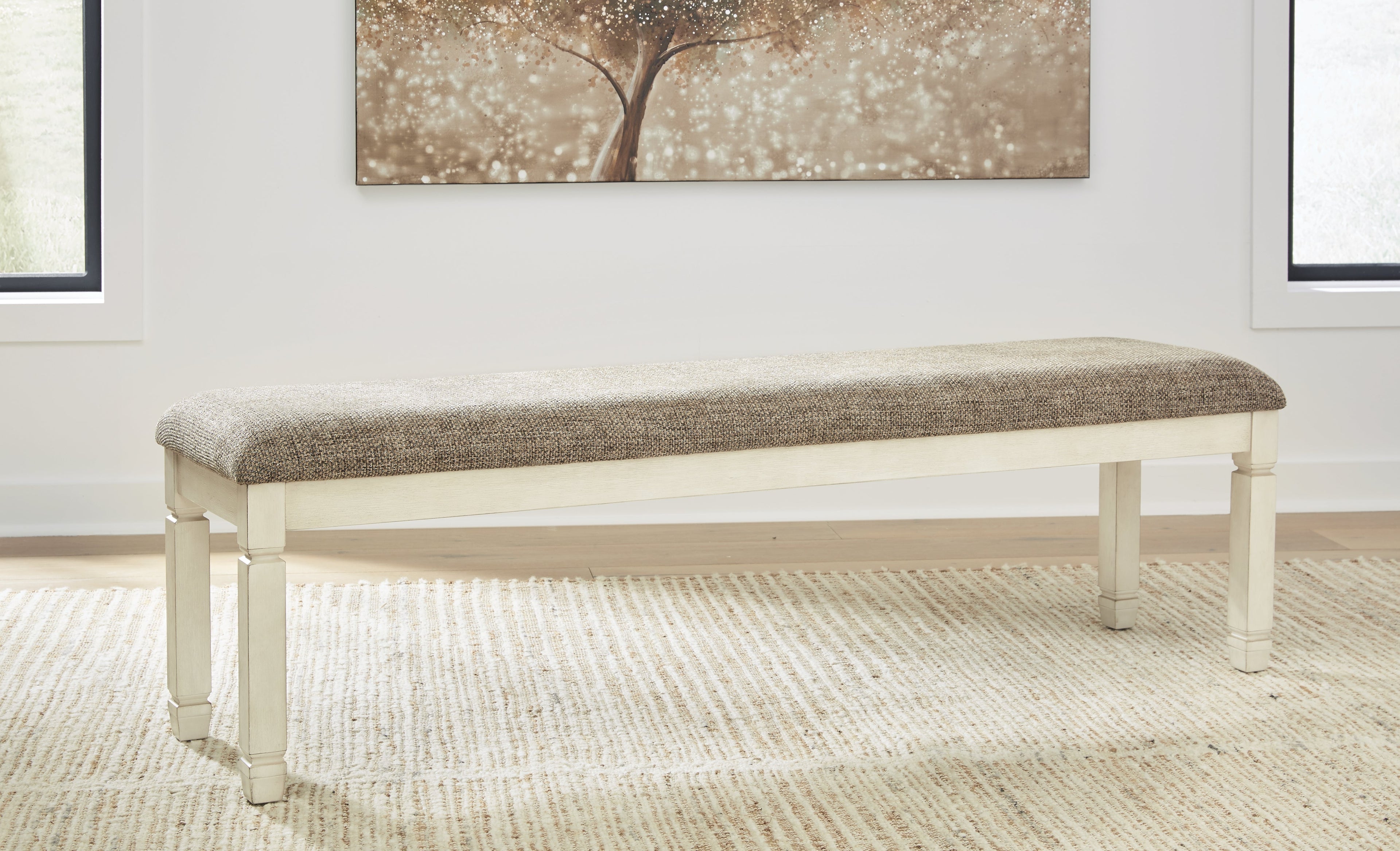 Bolanburg White Dining Table, 6 Chairs and Bench