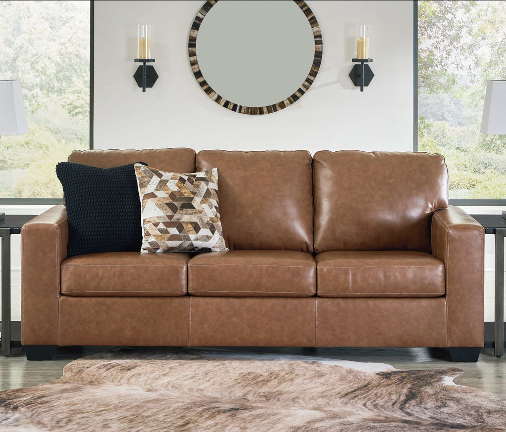 Bolsena Caramel Leather Living Room Set / 2pc