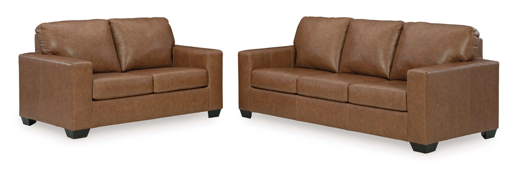 Bolsena Caramel Leather Living Room Set / 2pc