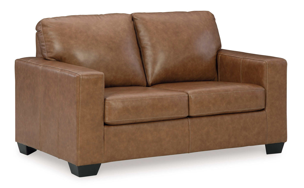 Bolsena Caramel Leather Living Room Set / 2pc