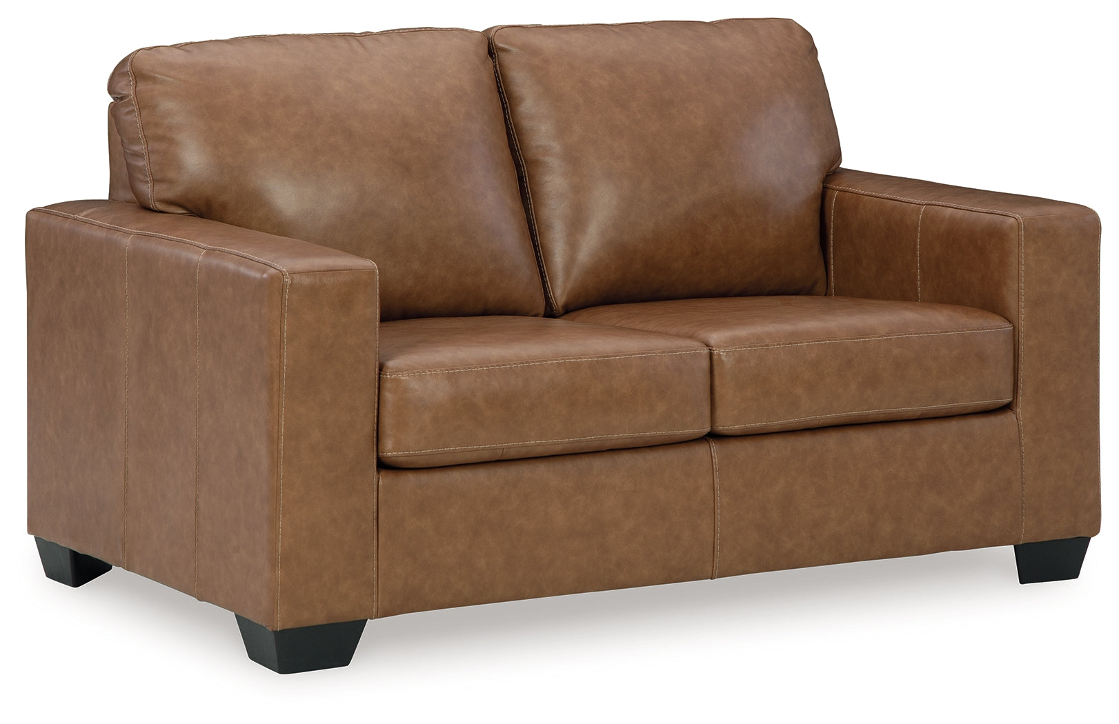 Bolsena Caramel Leather Loveseat