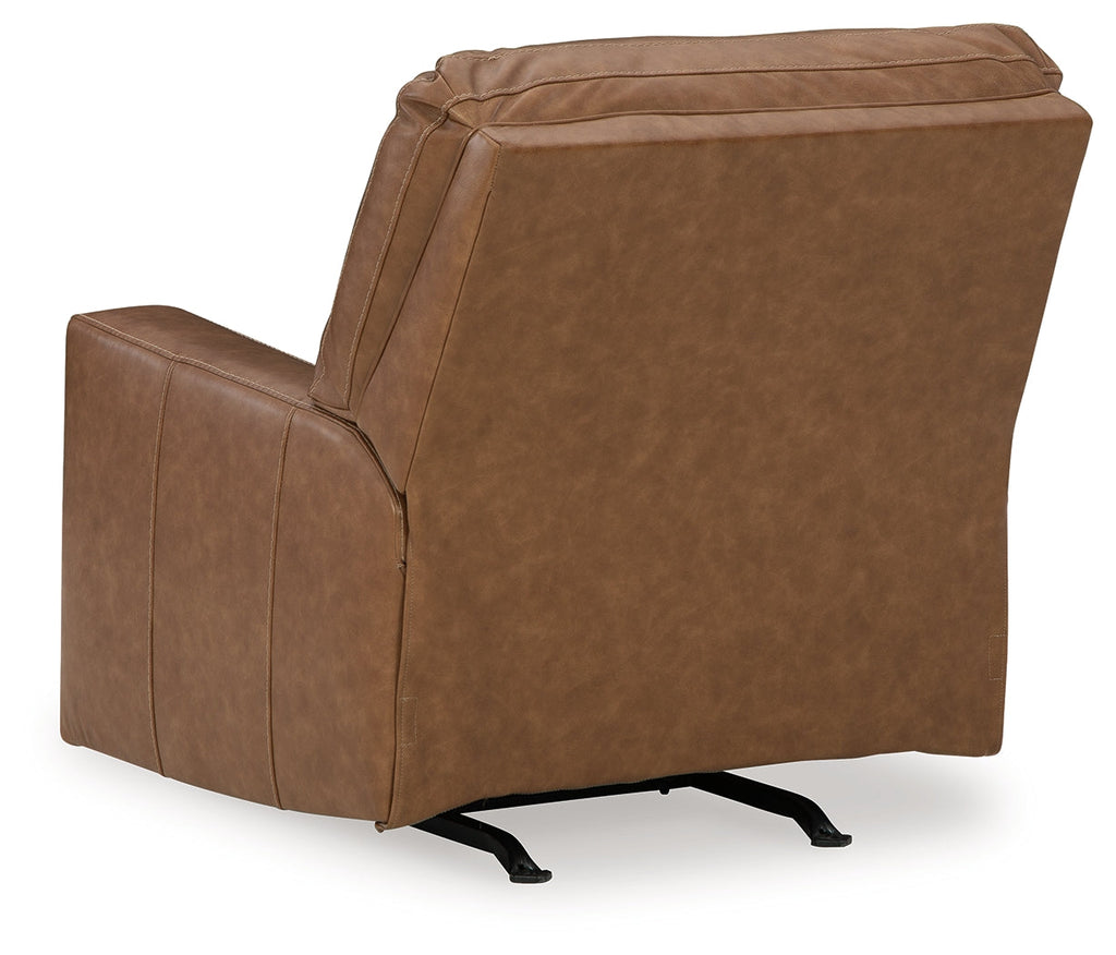 Bolsena Caramel Leather Rocker Recliner