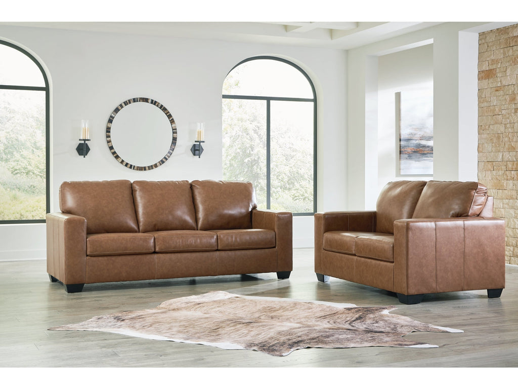 Bolsena Caramel Sofa and Loveseat