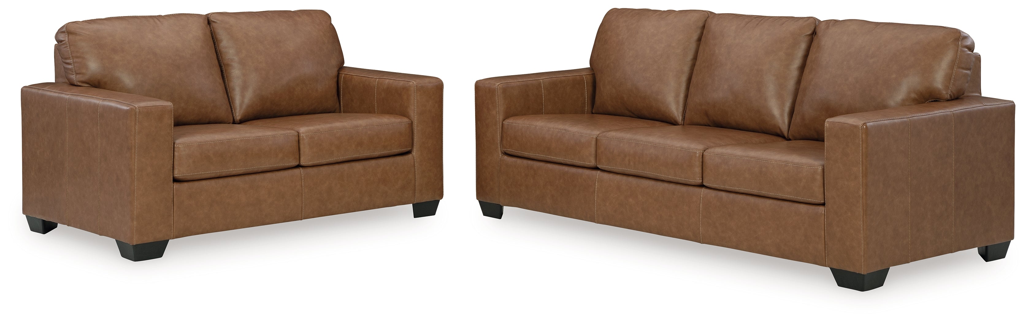 Bolsena Caramel Sofa and Loveseat