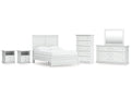 Bostwick Shoals Full Panel Bed, Dresser, Mirror, Chest, and 2 Nightstands