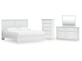 Bostwick Shoals King Panel Bed, Dresser, Mirror and Chest