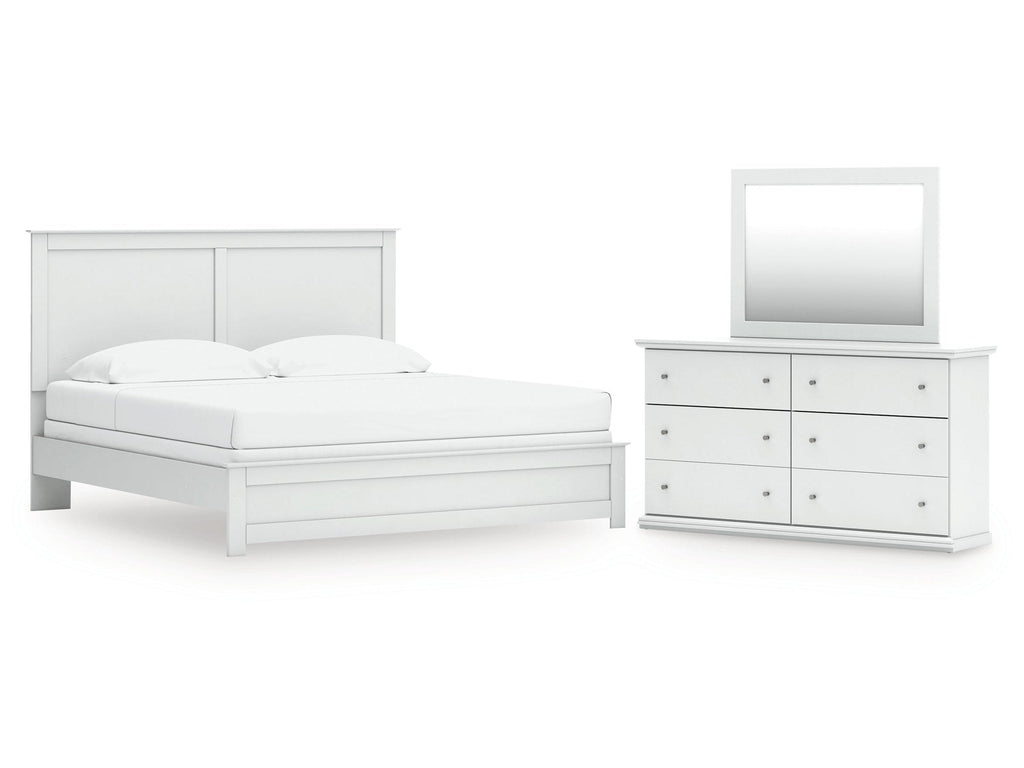 Bostwick Shoals King Panel Bed, Dresser and Mirror