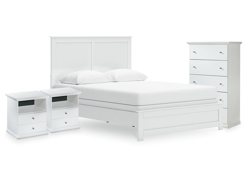 Bostwick Shoals Queen Panel Bed, Chest and 2 Nightstands