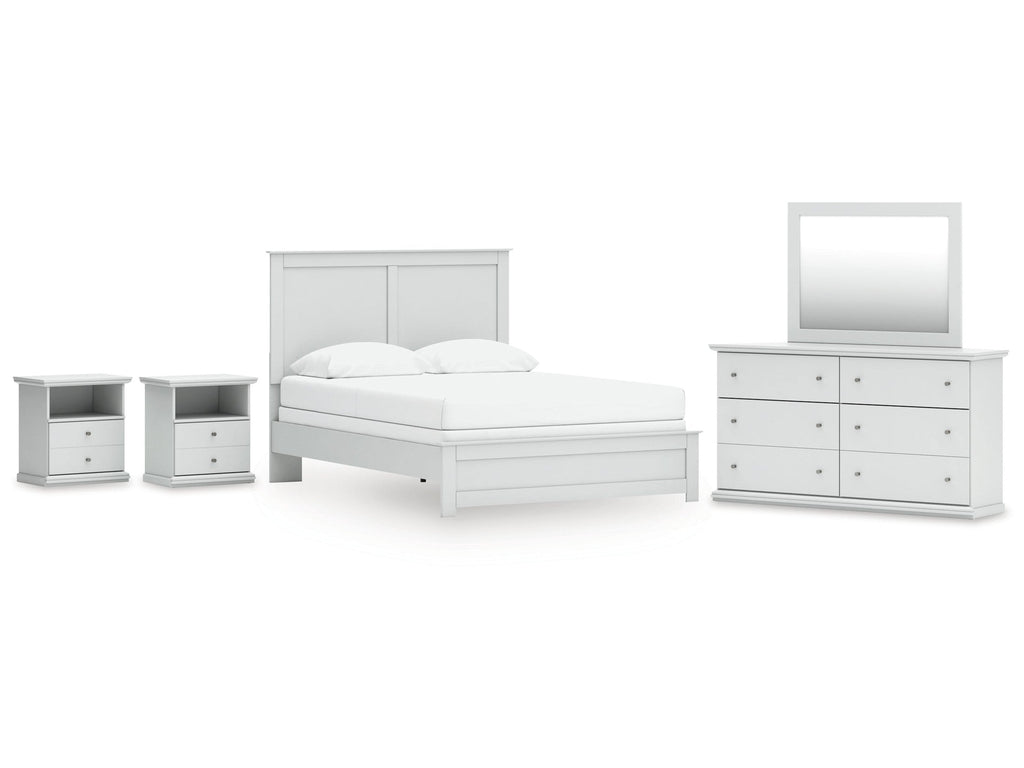 Bostwick Shoals Queen Panel Bed, Dresser, Mirror and 2 Nightstands