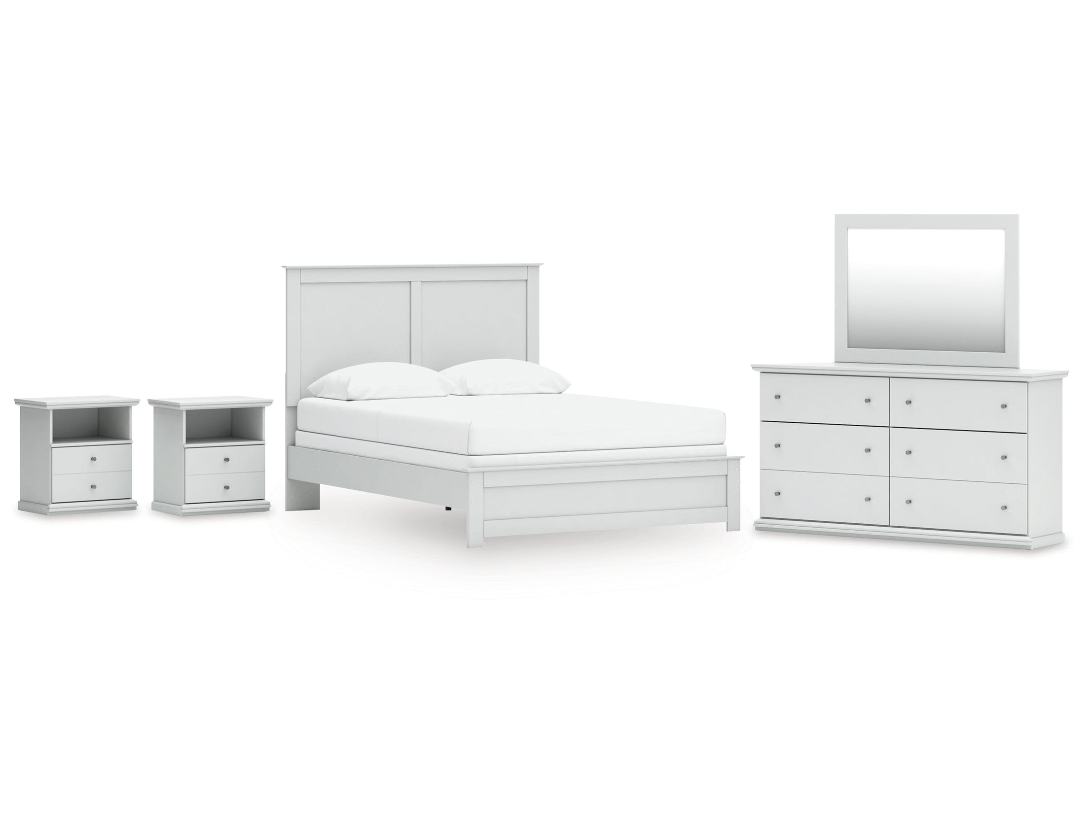 Bostwick Shoals Queen Panel Bed, Dresser, Mirror and 2 Nightstands