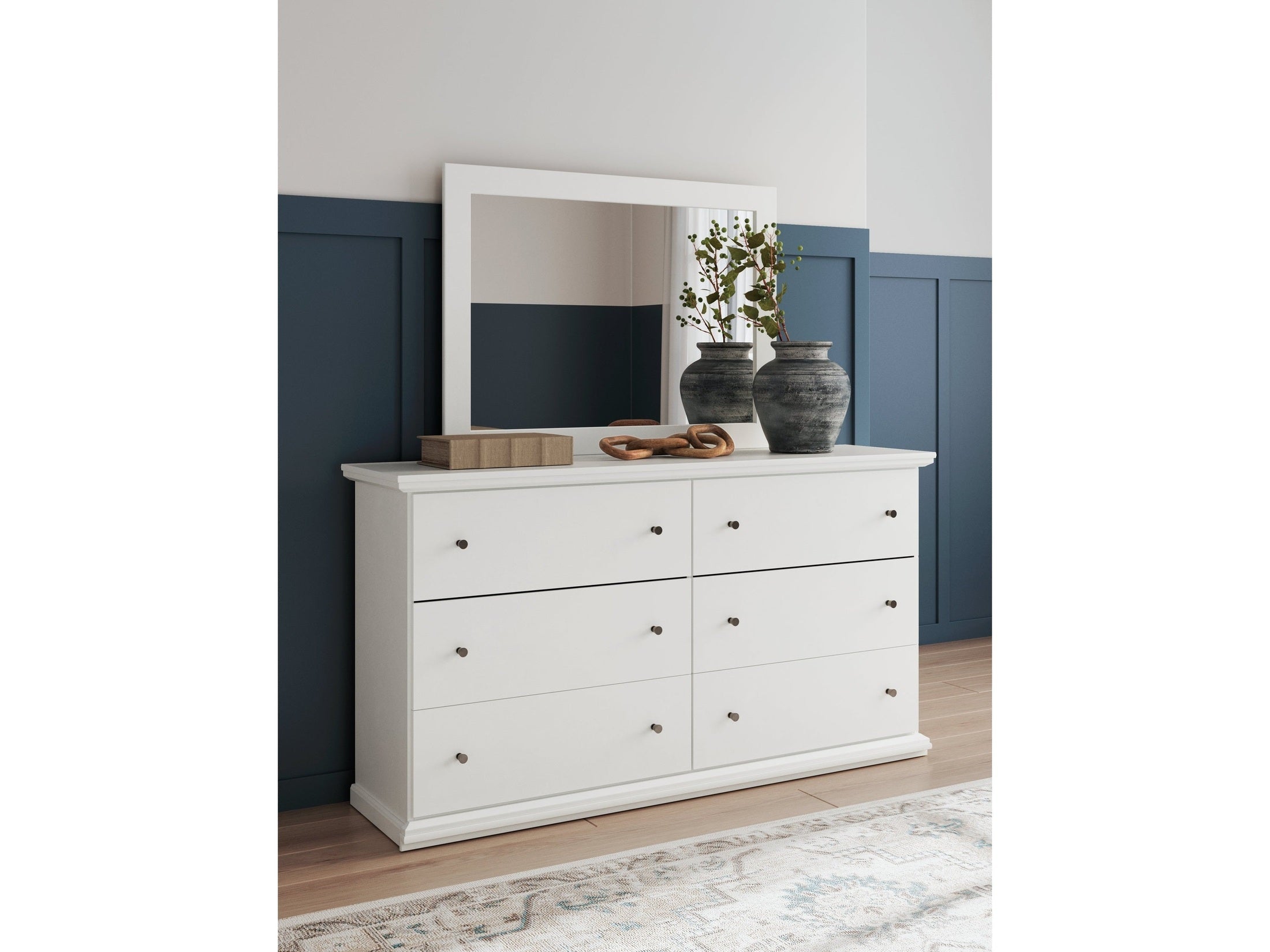 Bostwick Shoals White Dresser & Mirror