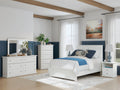 Bostwick Shoals Full Panel Bed, Dresser, Mirror and 2 Nightstands, White