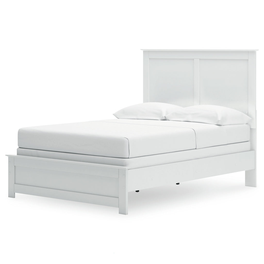 Bostwick Shoals Full Panel Bed, Chest, and Nightstand, White