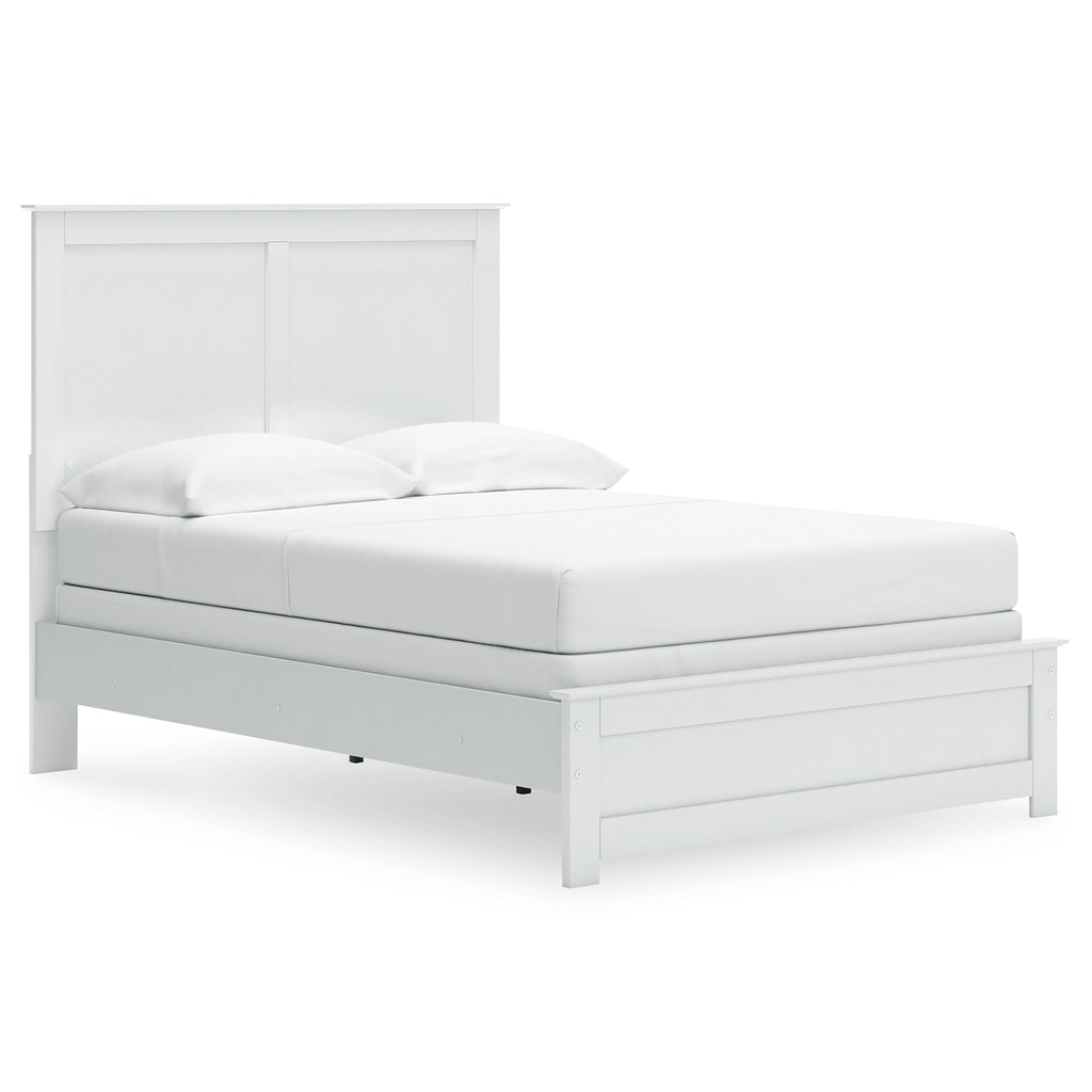 Bostwick Shoals Full Panel Bed, Dresser, Mirror and 2 Nightstands, White