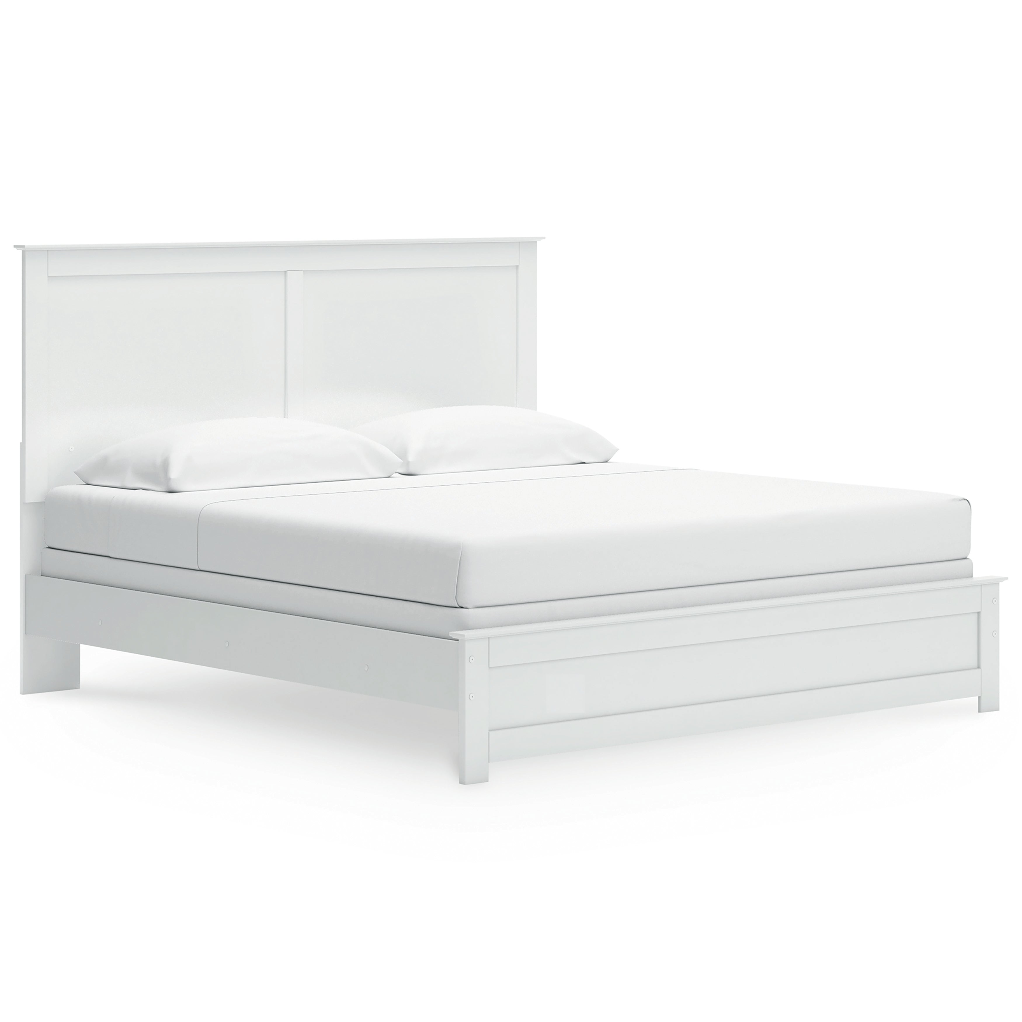 Bostwick Shoals White King Panel Bed, Chest and Nightstand