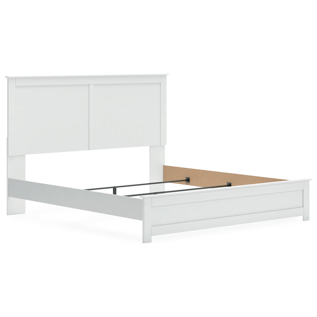 Bostwick Shoals White King Panel Bed, Chest and Nightstand