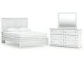 Bostwick Shoals White Queen Panel Bed, Dresser and Mirror