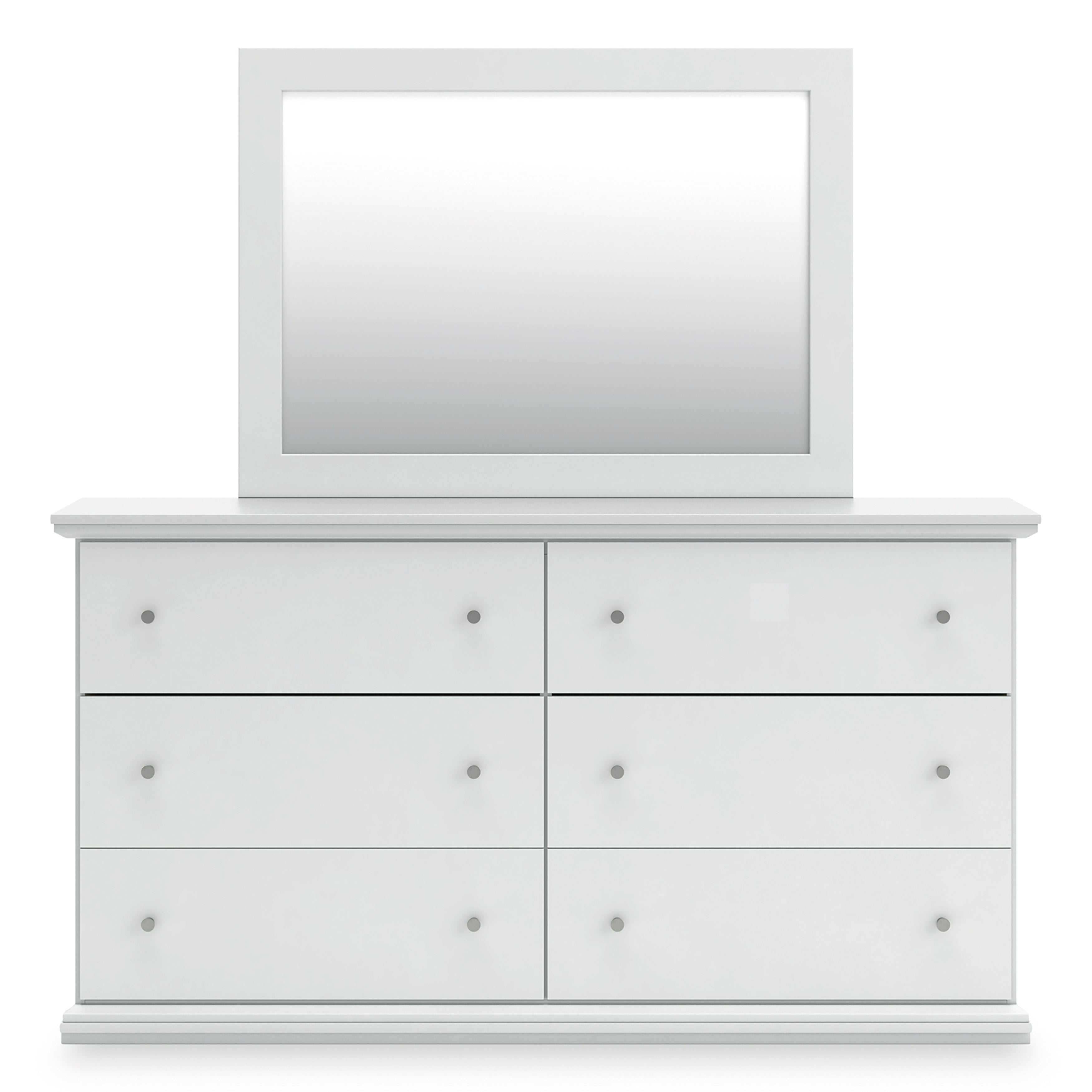 Bostwick Shoals Full Panel Bed, Dresser, Mirror, Chest, and Nightstand, White