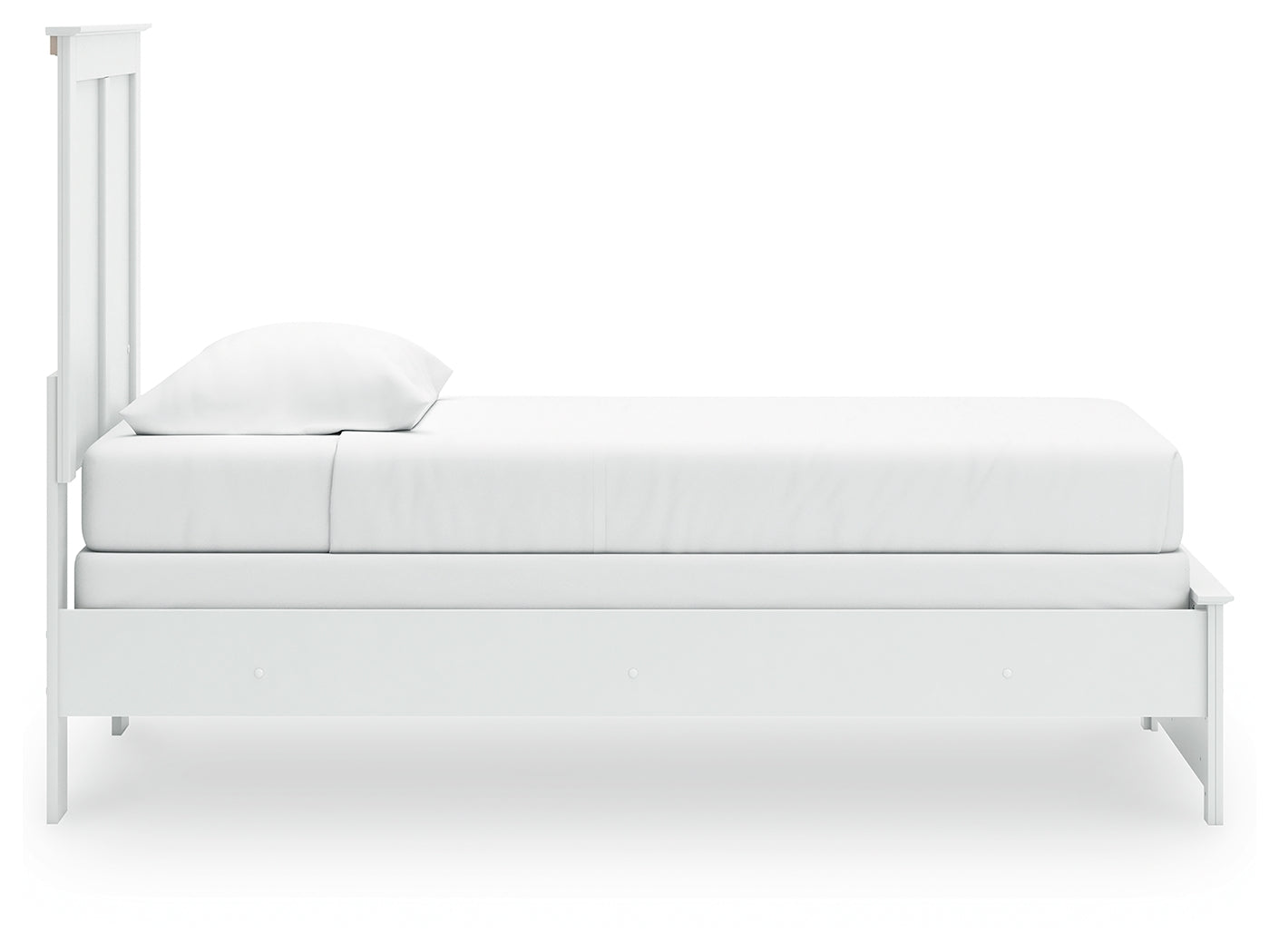 Bostwick Shoals Twin Panel Bed, Dresser, Mirror and 2 Nightstands, White