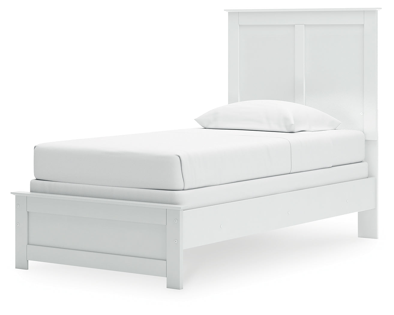 Bostwick Shoals Twin Panel Bed, Dresser, Mirror and Nightstand, White