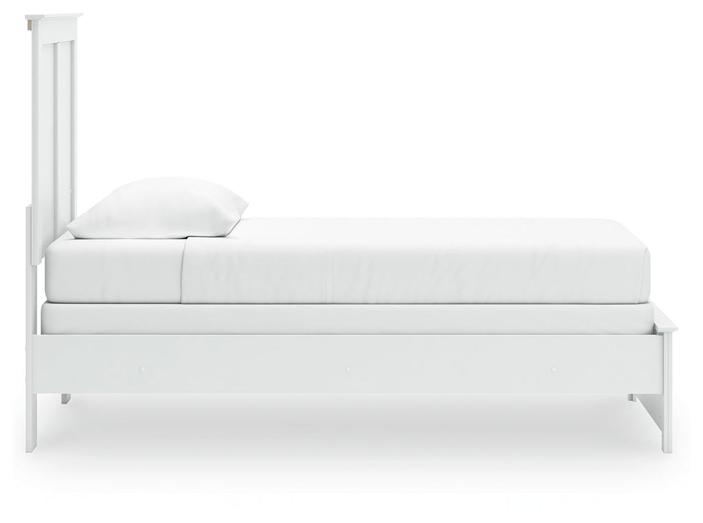 Bostwick Shoals White Twin Panel Bed, Dresser and Mirror