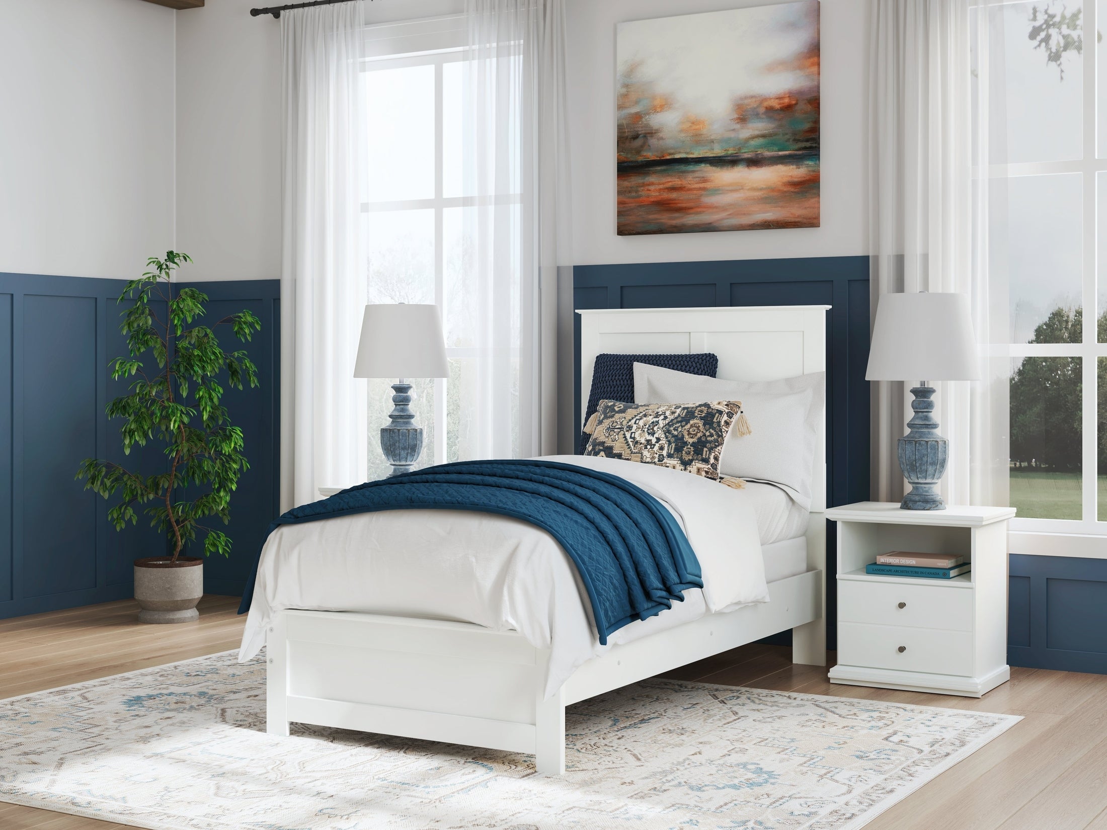 Bostwick Shoals White Twin Panel Youth Bed