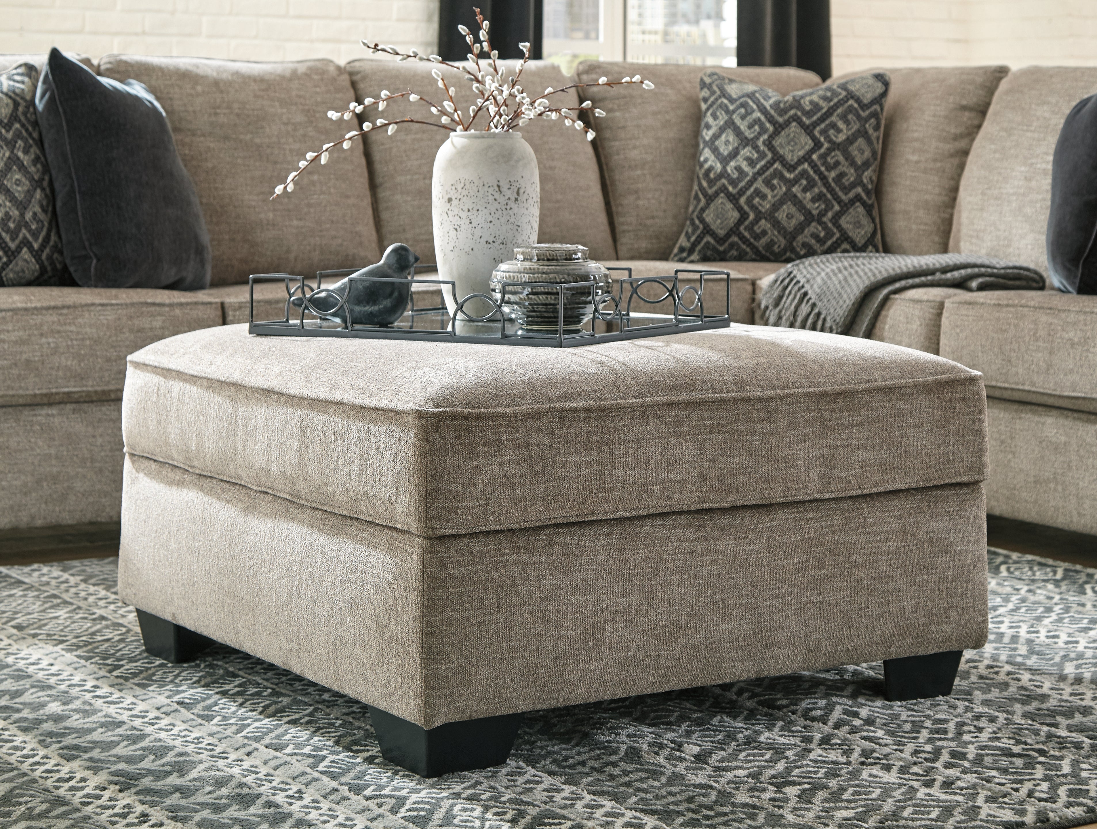 Bovarian Stone 3-Piece Sectional and Ottoman