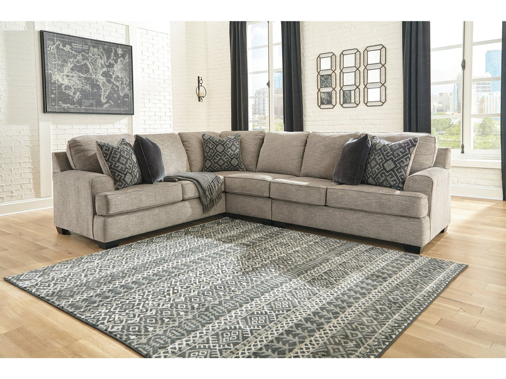 Bovarian Stone 3-Piece Sectional and Ottoman