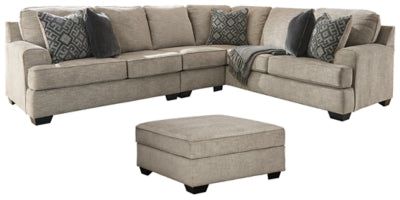 Bovarian Stone 3-Piece Sectional with Ottoman